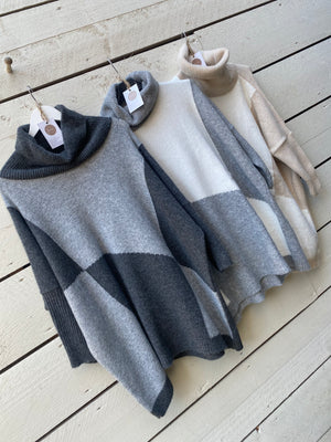 Colour block knit